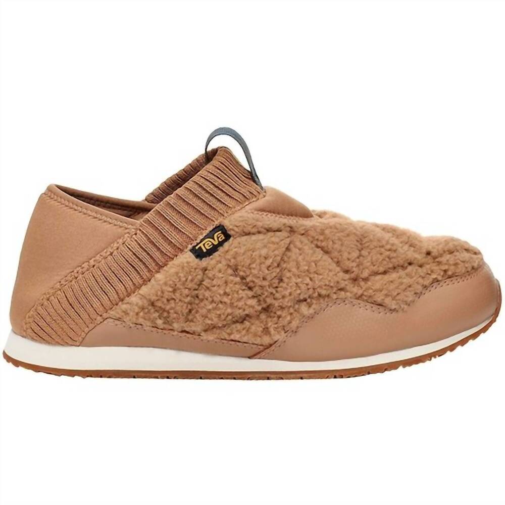 NEW TEVA women's fuzzy reember mocs shoes in brown